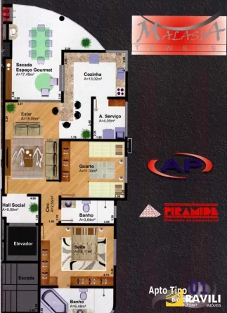 Apartamento na Planta no Ed. Malasia Towers!